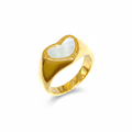 Gold Heart Ring - White Background