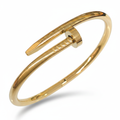 Gold Nail Bracelet - White Background