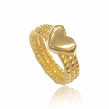 Rope Heart Ring White Background